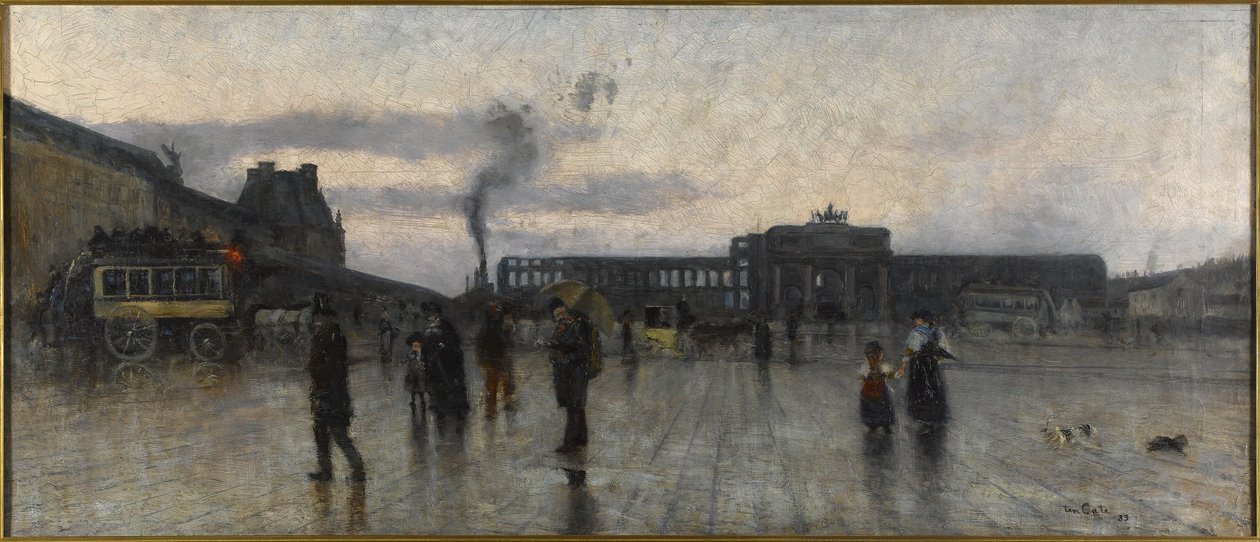 As ruínas das Tulherias e a Praça do Carroussel de Siebe Johannes Ten Kate