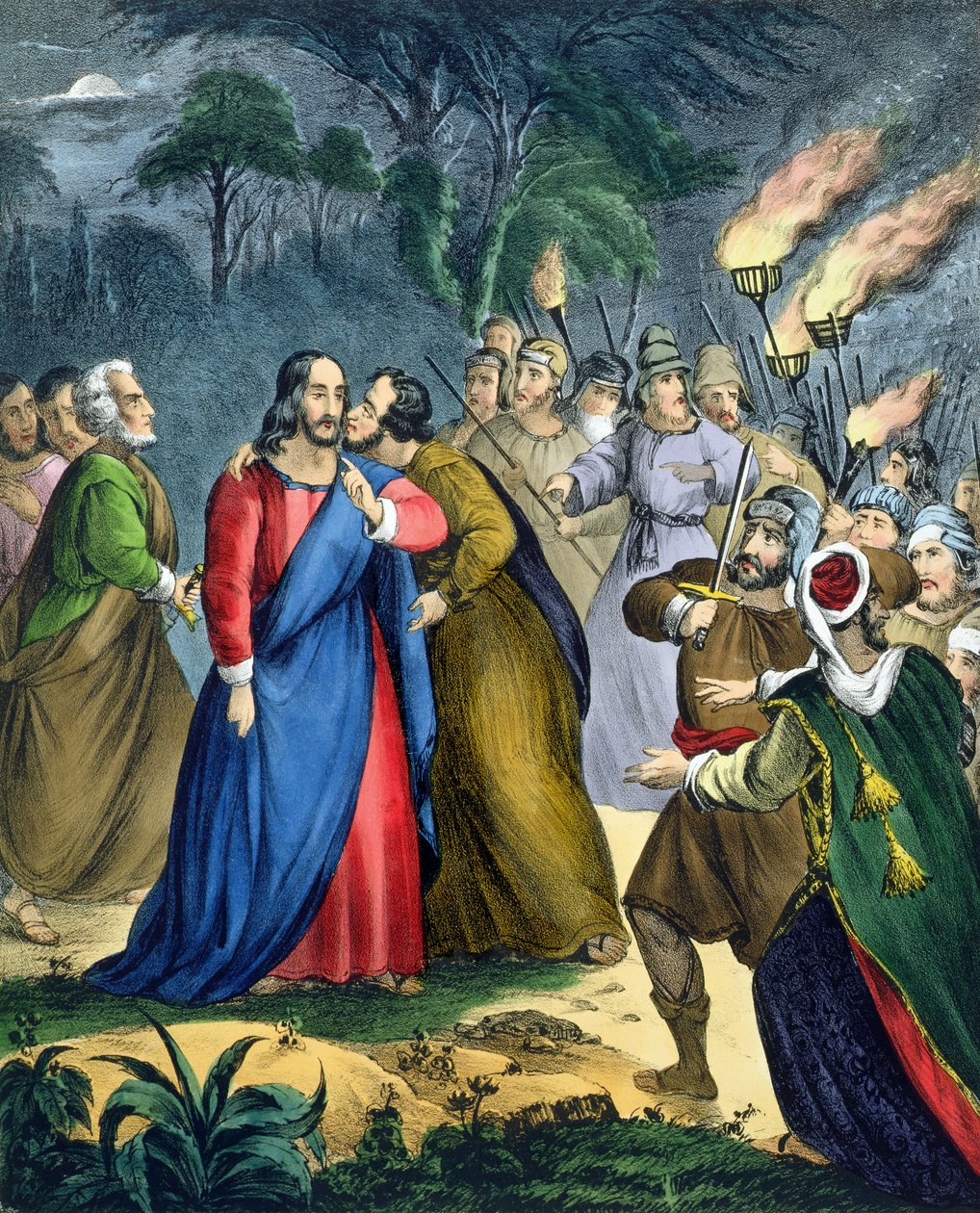 Judas Traiu seu Mestre, de uma bíblia impressa por Edward Gover, de 1870 de Siegfried Detler Bendixen