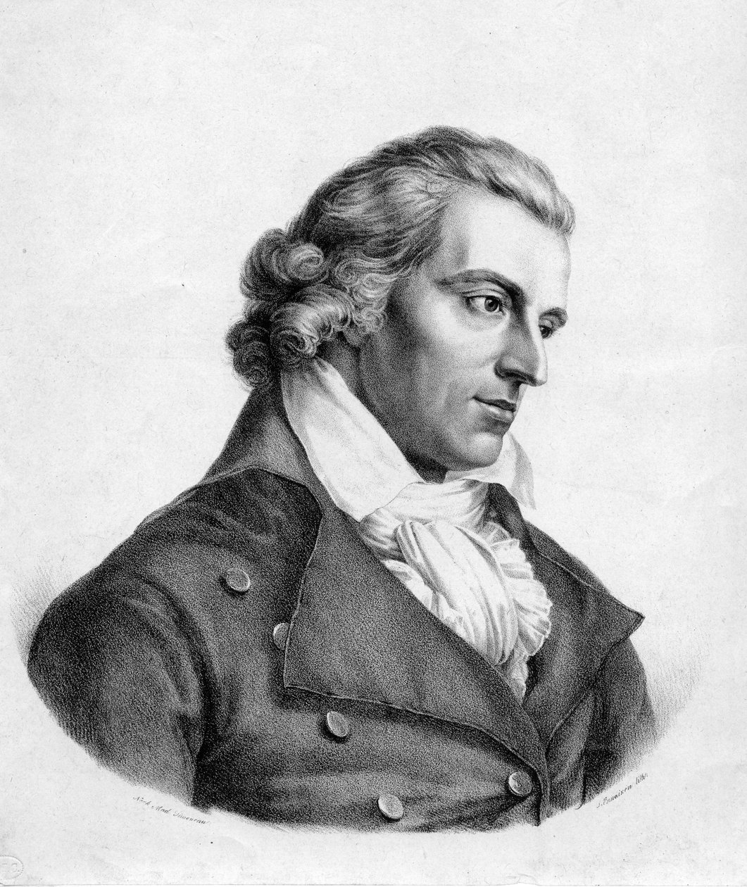 retrato gravado de Siegfried Detlev Bendixen d Simoneau»