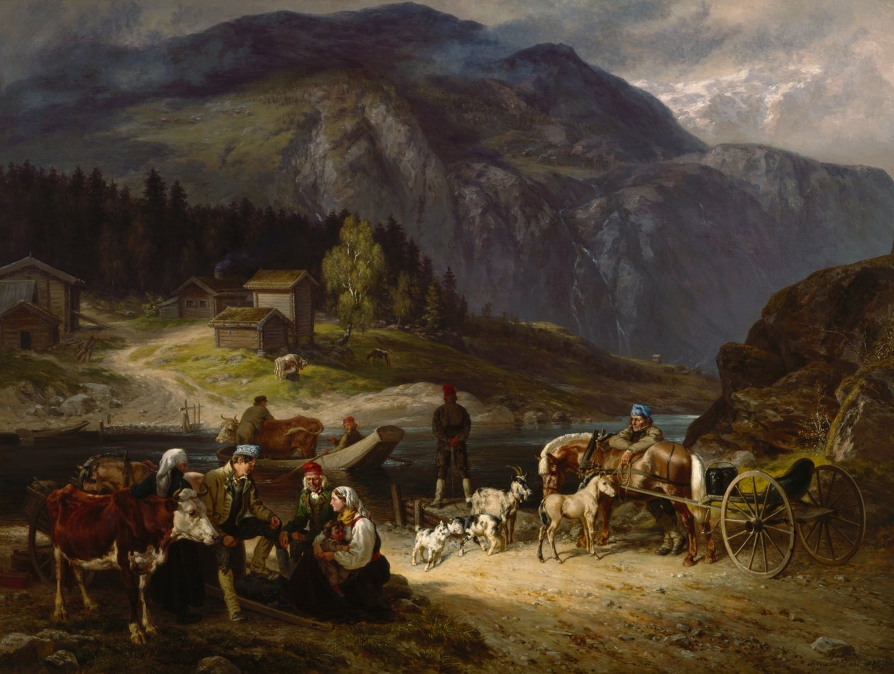 Cena de cruzamento da Telemark de Siegwald Johannes Dahl