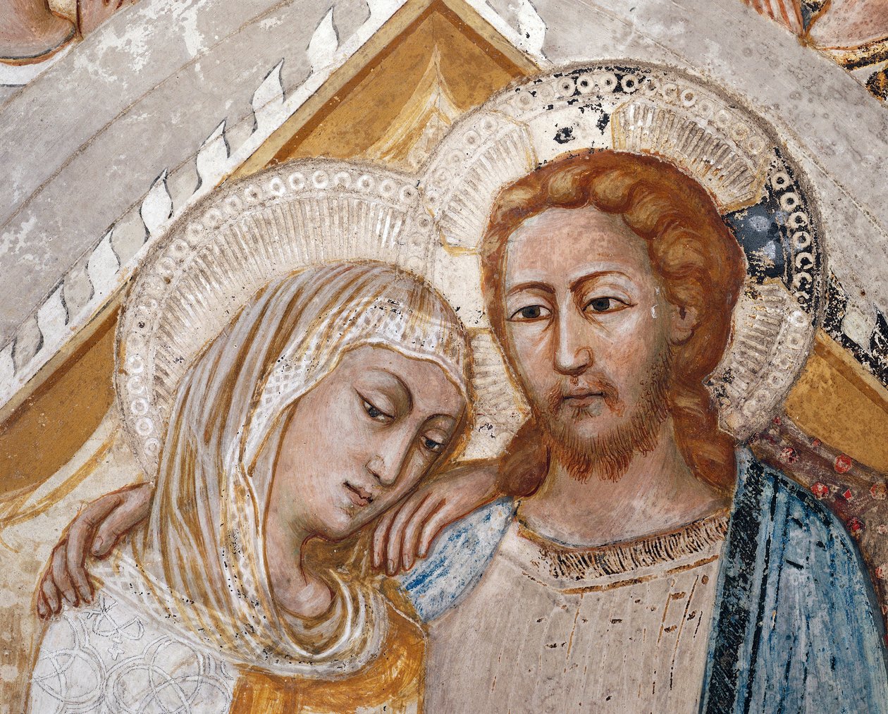 A Assunção da Virgem, detalhe de Sienese School