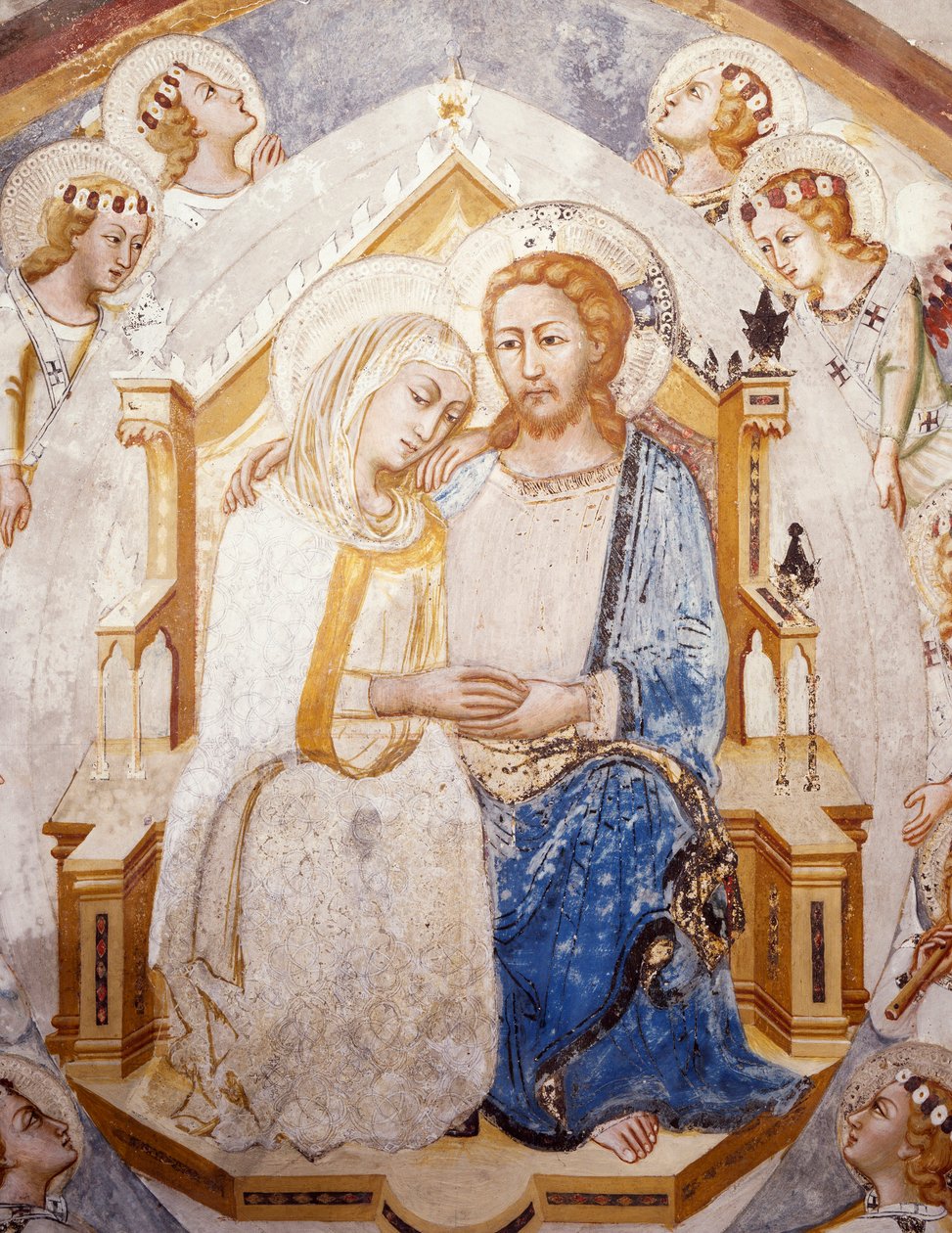 A Assunção da Virgem, detalhe de Sienese School