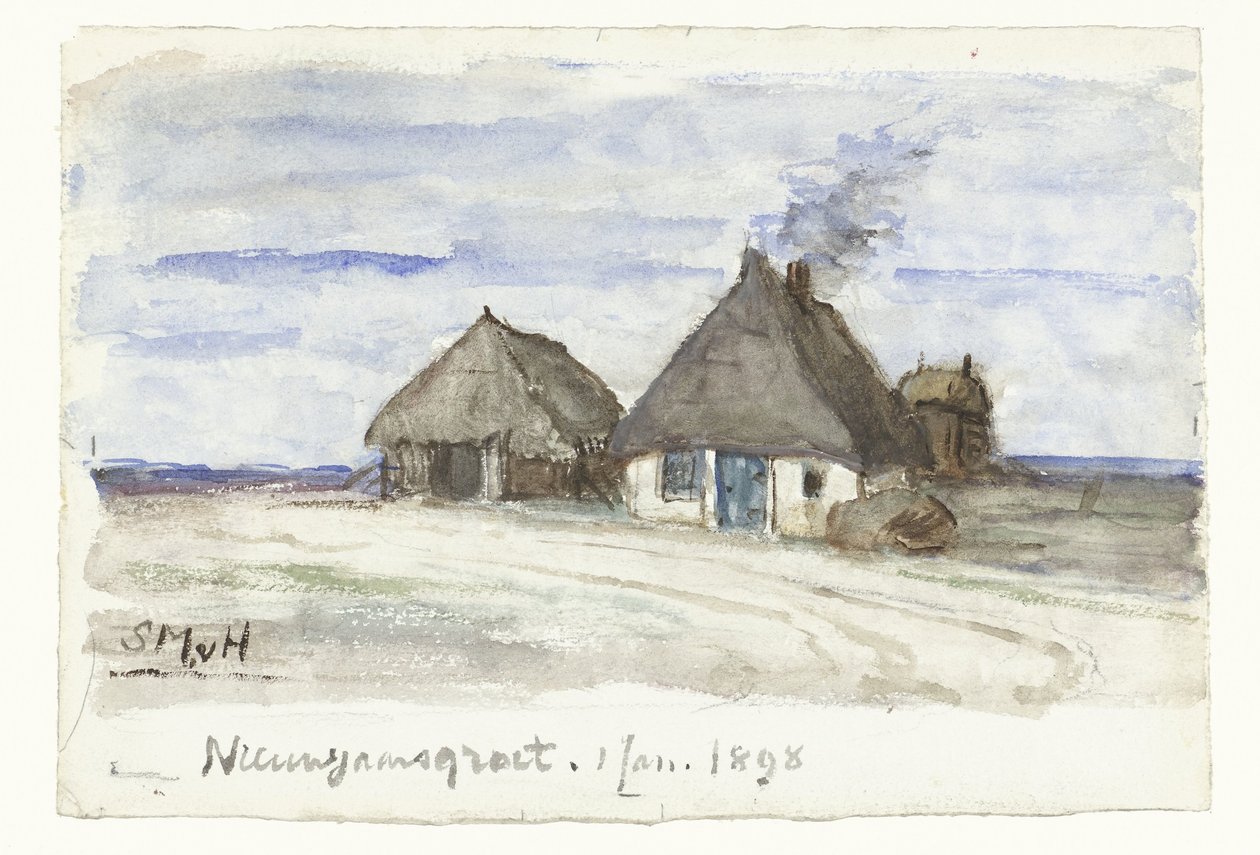 Saudações de Ano Novo com Fazenda de Sientje Mesdag van Houten