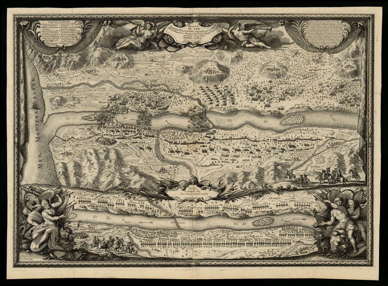 Batalha de Ter vencida pelo Exército Real comandado pelo Duque de Noailles em 27 de maio de 1694 de Sieur de Beaulieu