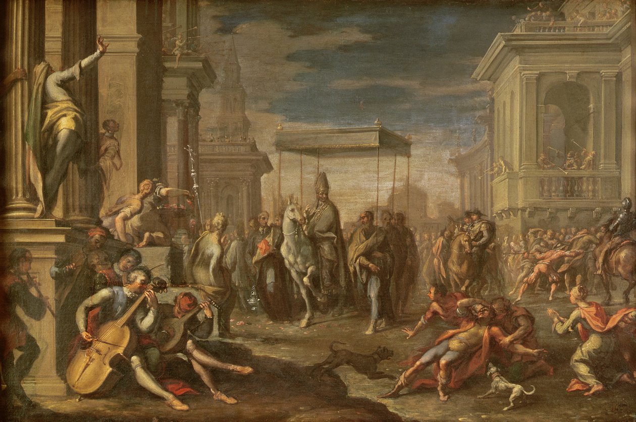O milagre de Santo Ambrósio de Sigismondo Caula