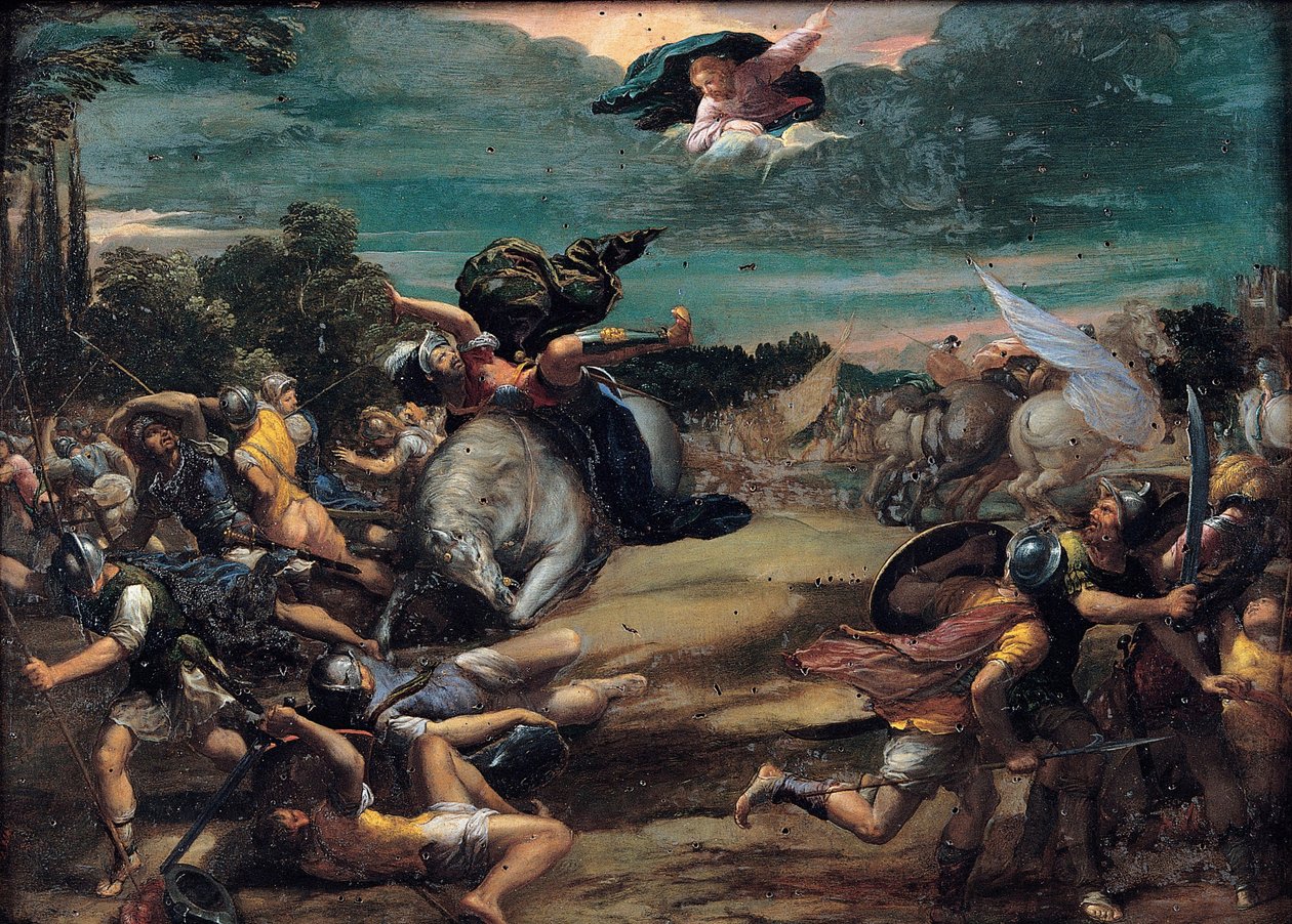 A conversão a caminho de Damasco, 1590-1595 de Sigismondo Scarsellino