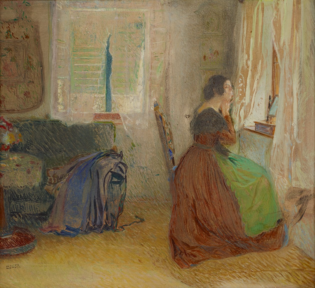 Quarto em uma antiga casa da floresta de Sigmund Walter Hampel
