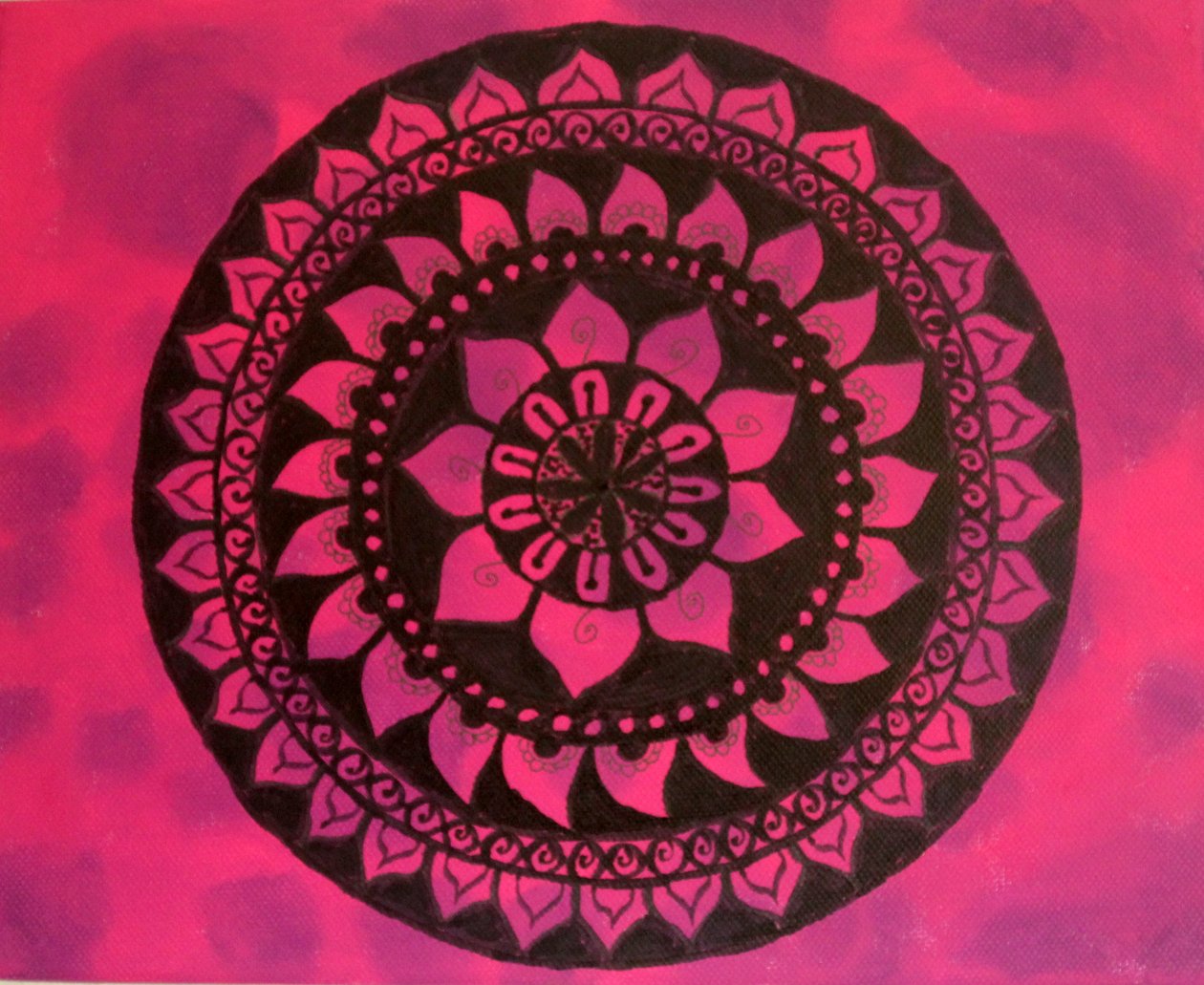 Mandala em rosa e lila de Sil A