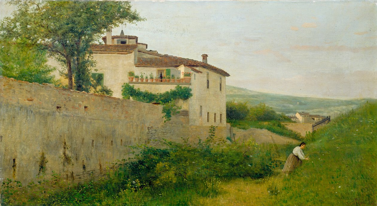 Uma vista em Piagentina de Silvestro Lega