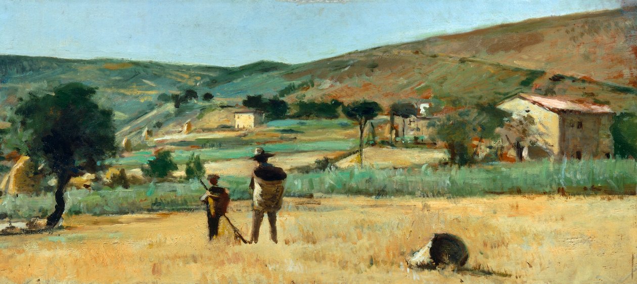 Campo com Camponeses, de Silvestro Lega de Silvestro Lega