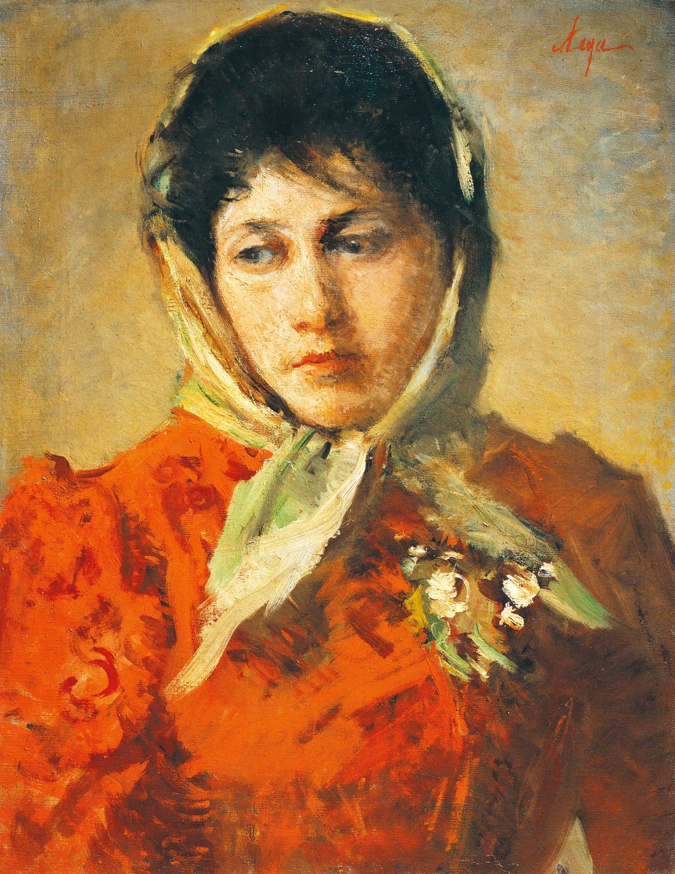 La scellerata (mulher vilã), de Silvestro Lega (1826-1895), óleo sobre tela, 50x38 cm de Silvestro Lega