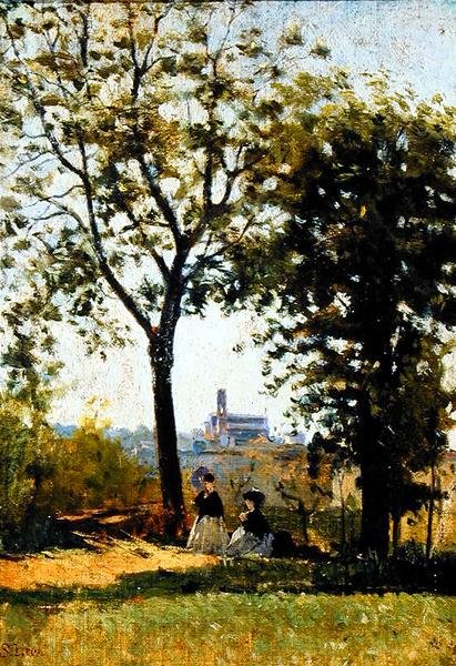 Monte das Cruzes (óleo sobre tela) de Silvestro Lega