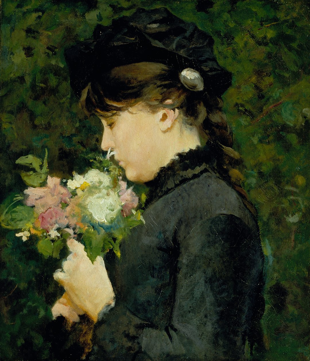 Retrato de Eleonora Tommasi, c.1884-85 (óleo sobre tela) de Silvestro Lega