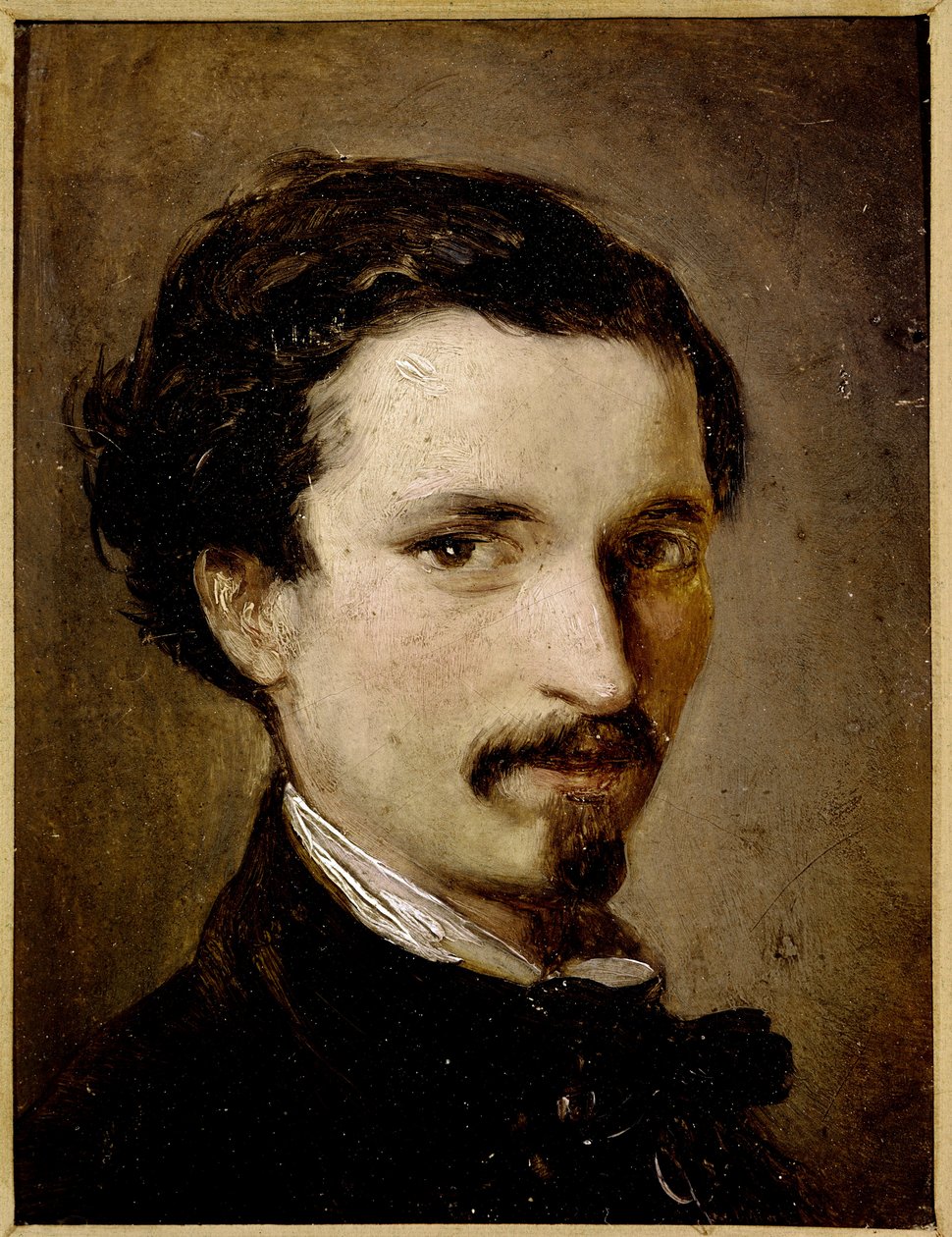 Auto-retrato (óleo sobre tela de Silvestro Lega