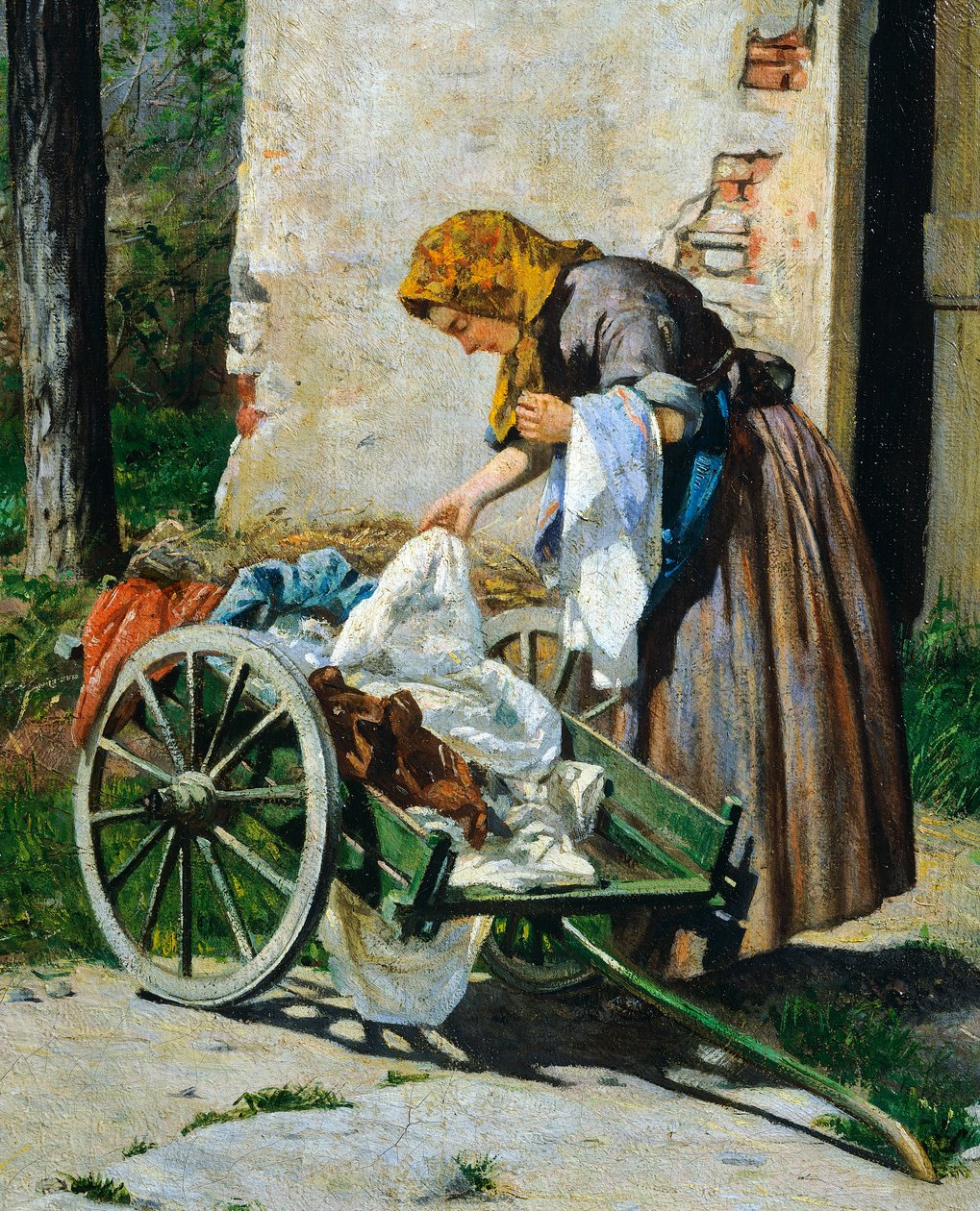 Lavadeiras perto de Florença de Silvestro Lega