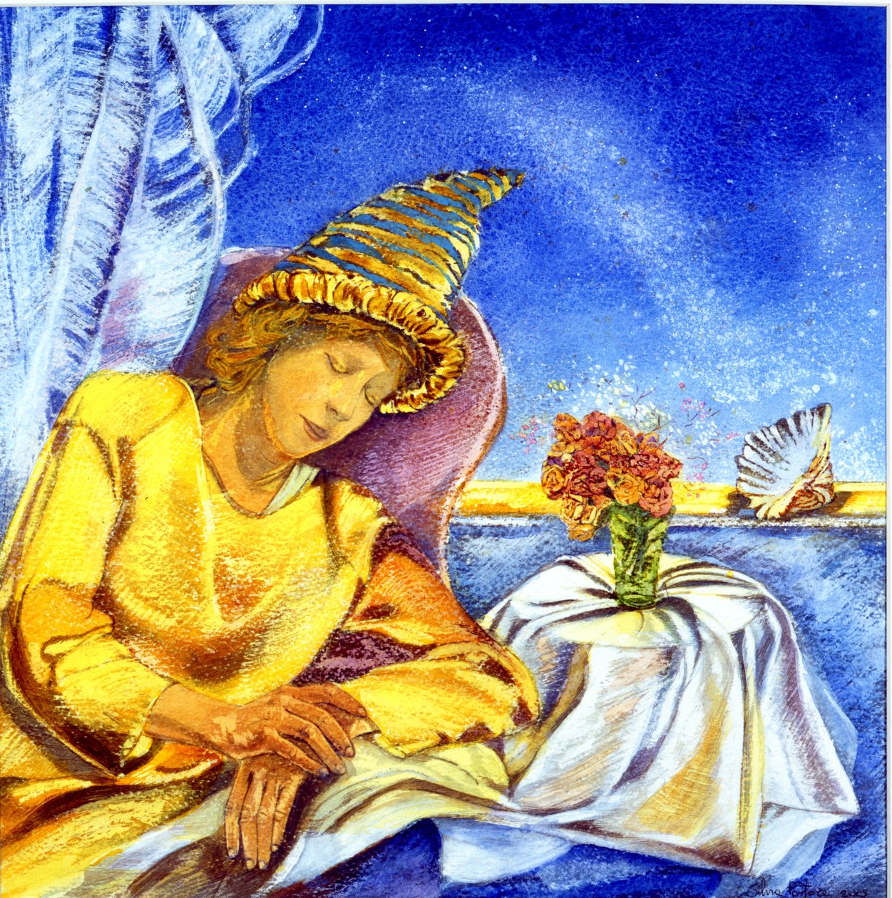 Mago Adormecido, 2005 (aquarela) de Silvia Pastore