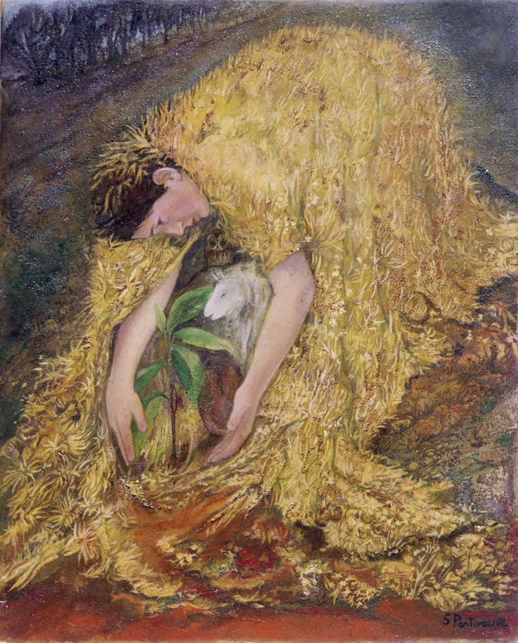 O jardineiro, 2002 (óleo sobre painel de gesso) de Silvia Pastore