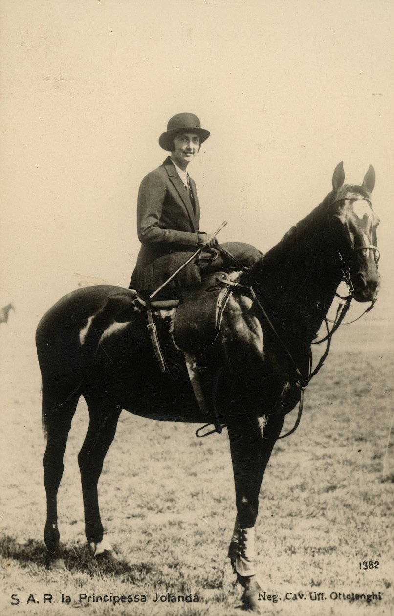 Princesa Yolanda de Saboia (1901-1986), Condessa de Bergolo, cavalo de Silvio Ottolenghi
