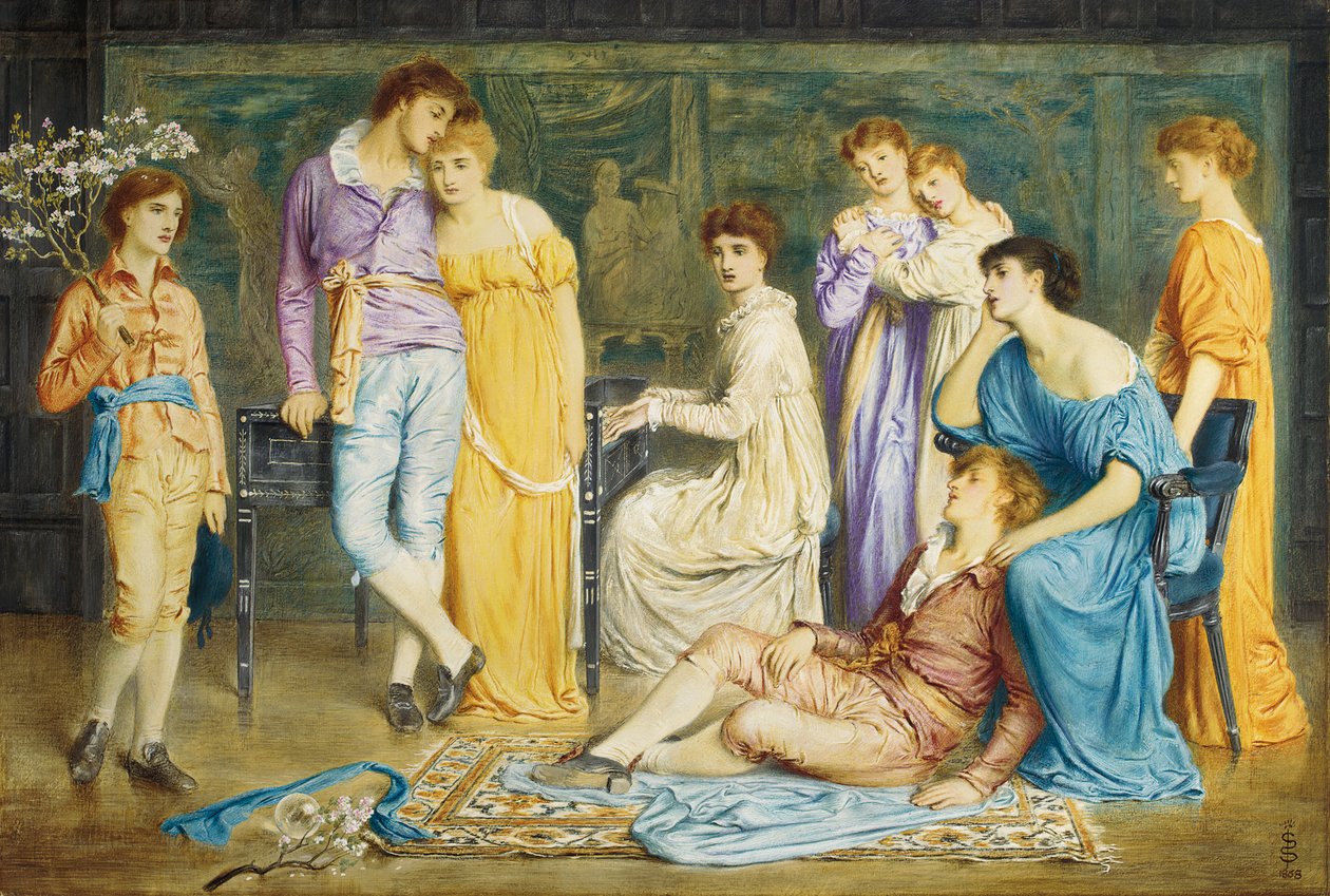 Um prelúdio de Bach, 1868 de Simeon Solomon