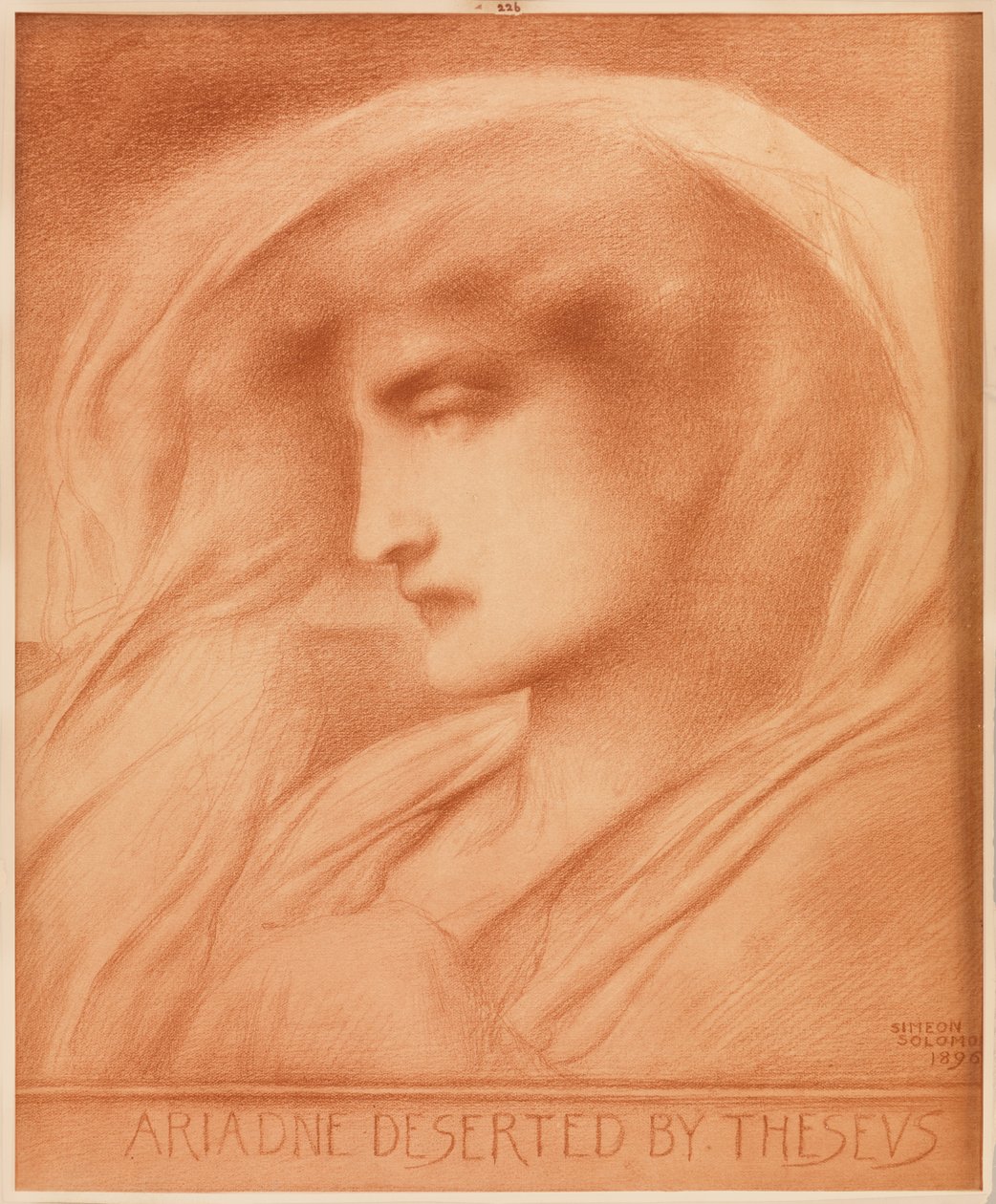 Ariadne Deserted by Theseus (reprodução fotográfica em sépia) de Simeon Solomon