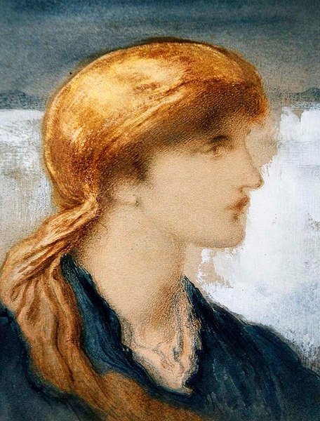 Cabeça de uma menina de Simeon Solomon
