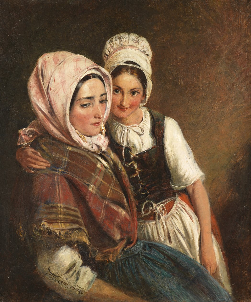 Mãe e filha, 1854 de Simeon Solomon