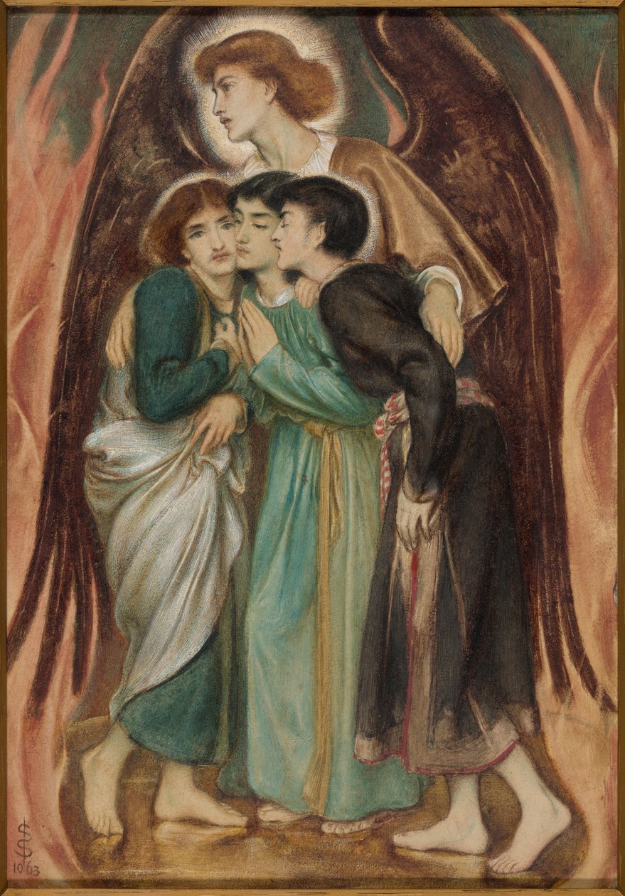Sadraque, Mesaque e Abednego na fornalha ardente de Simeon Solomon