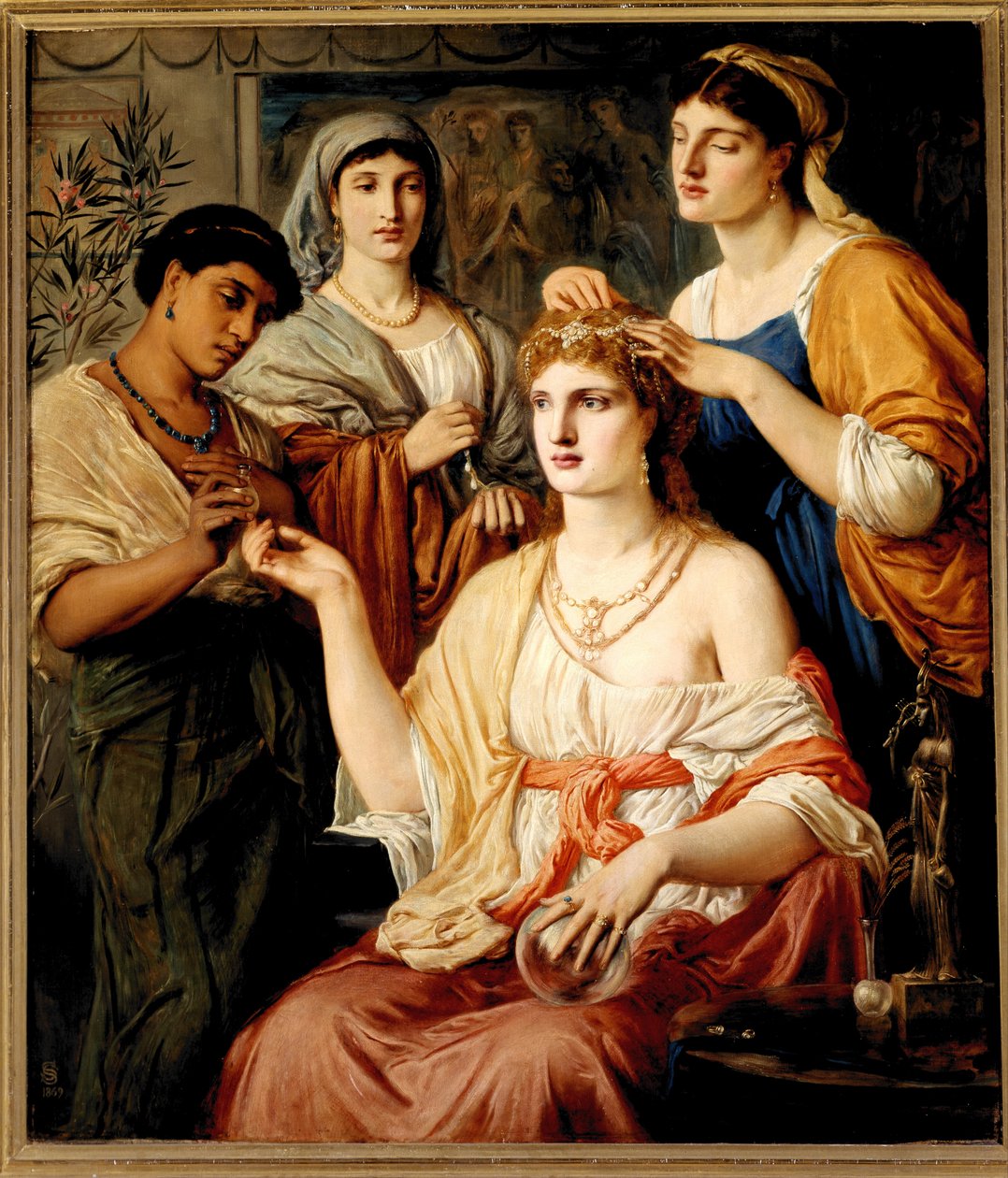A casa de banho de uma senhora romana de Simeon Solomon