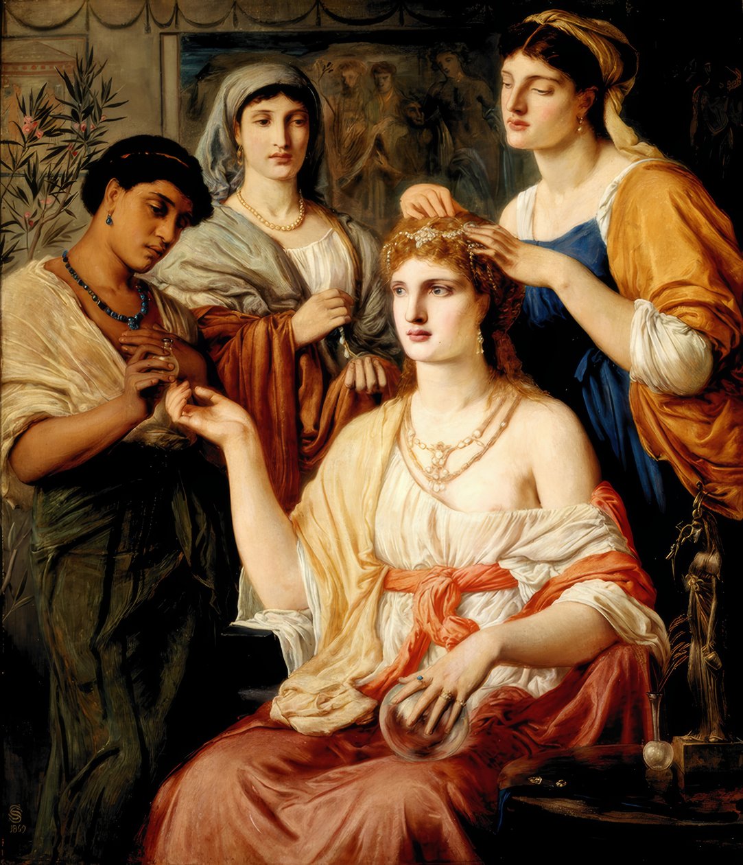 Casa de banho de uma senhora romana de Simeon Solomon