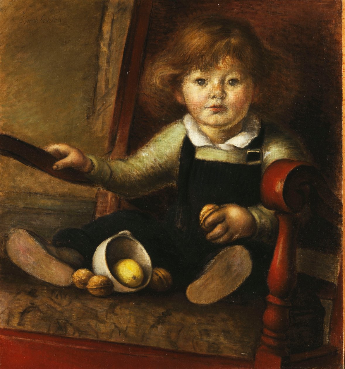 Naomi Sentada (óleo sobre tela) de Simka Simkhovitch