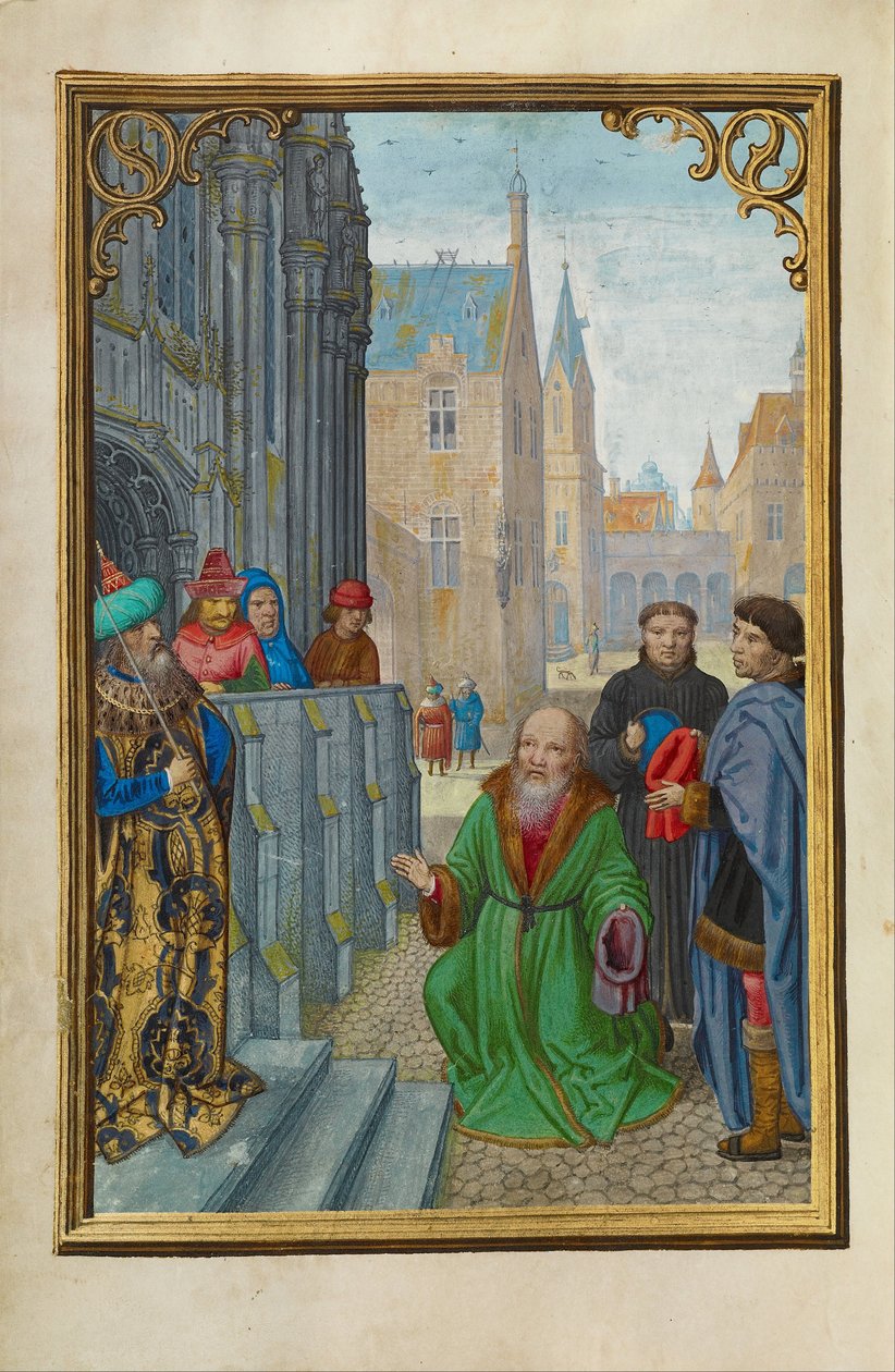 José de Arimatéia, antes de Pilatos de Simon Bening