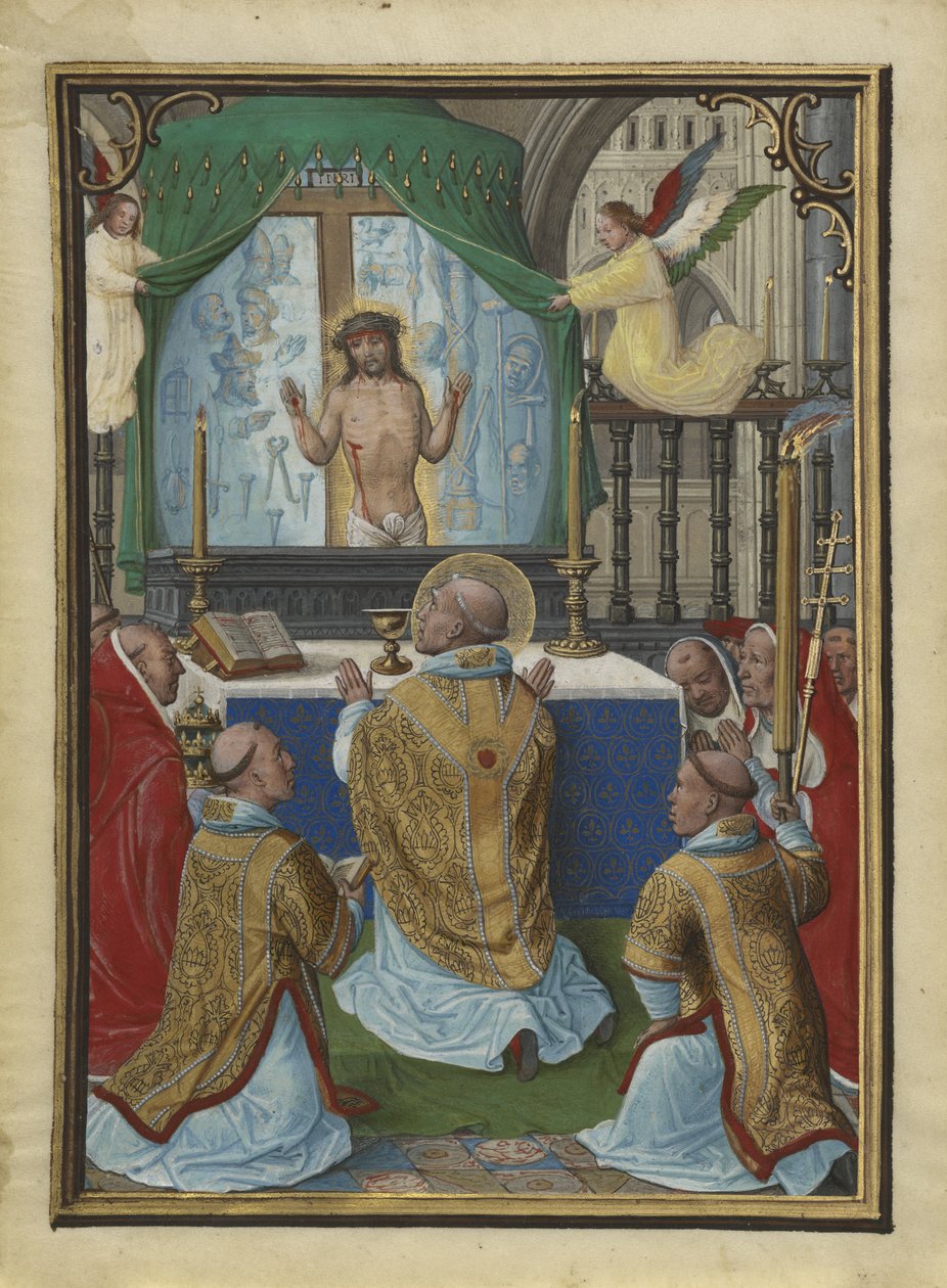 Missa de São Gregório, miniatura do Times de Munique-Montserrat de Simon Bening