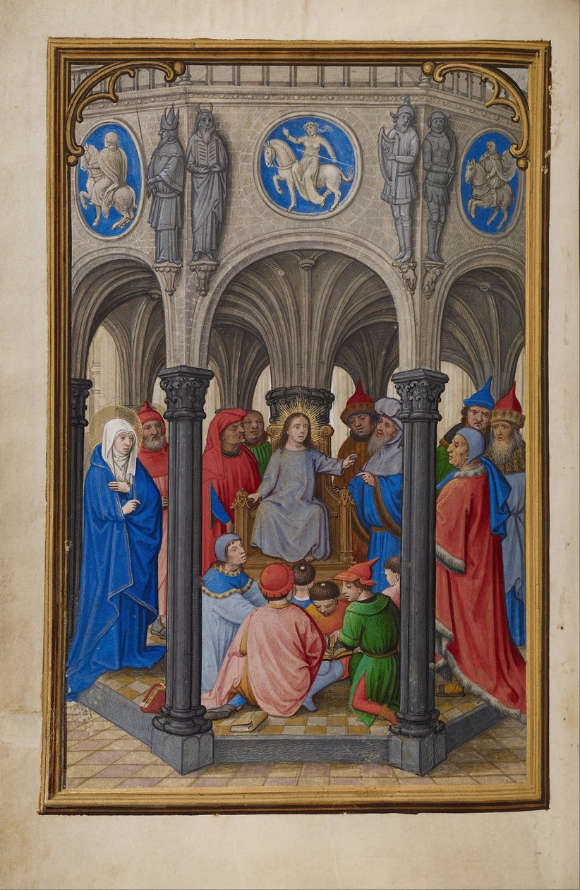 A disputa no templo de Simon Bening