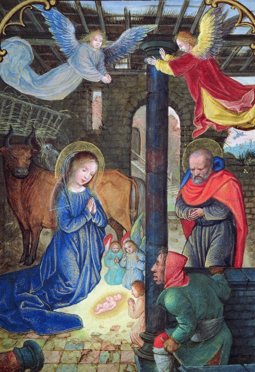 W.99 fol.18v A Natividade, c.1530 de Simon Bening
