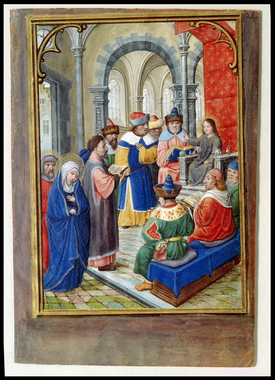 W.99 Seguindo o Encontro do Menino Jesus no Templo, c.1530 de Simon Bening