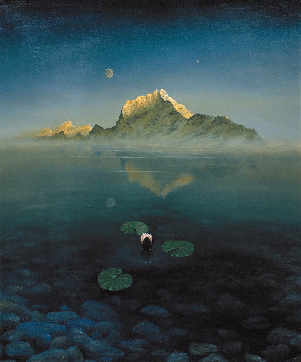 Montanha, sobre, lago de Simon Cook