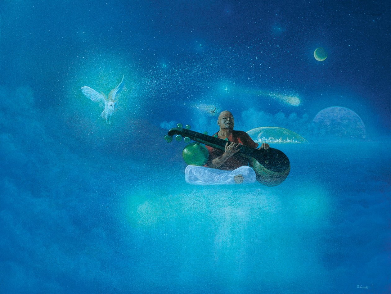 Música do Universo (acrílico sobre tela) de Simon Cook