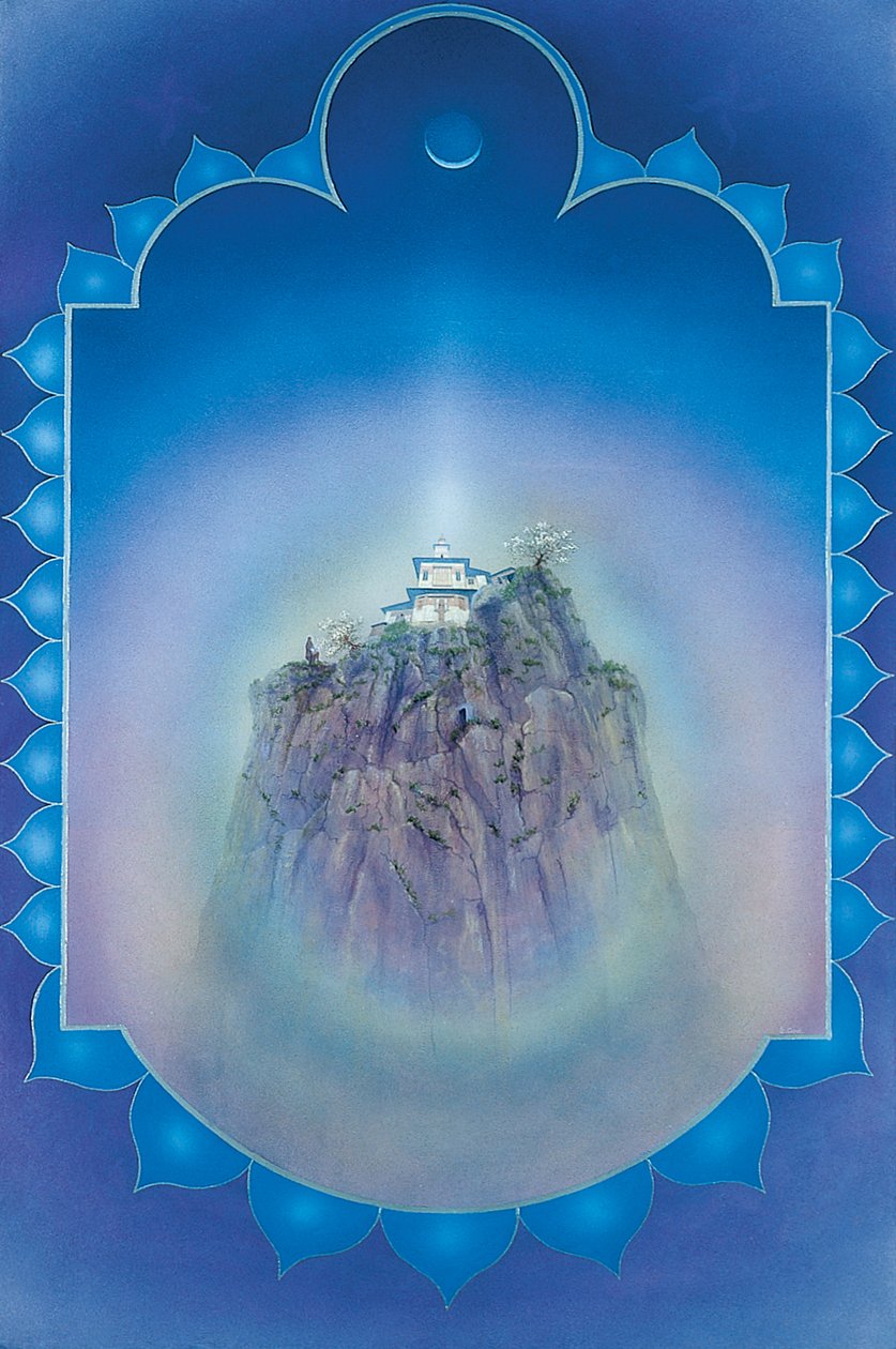 Montanha Radiante (acrílica sobre tela) de Simon Cook