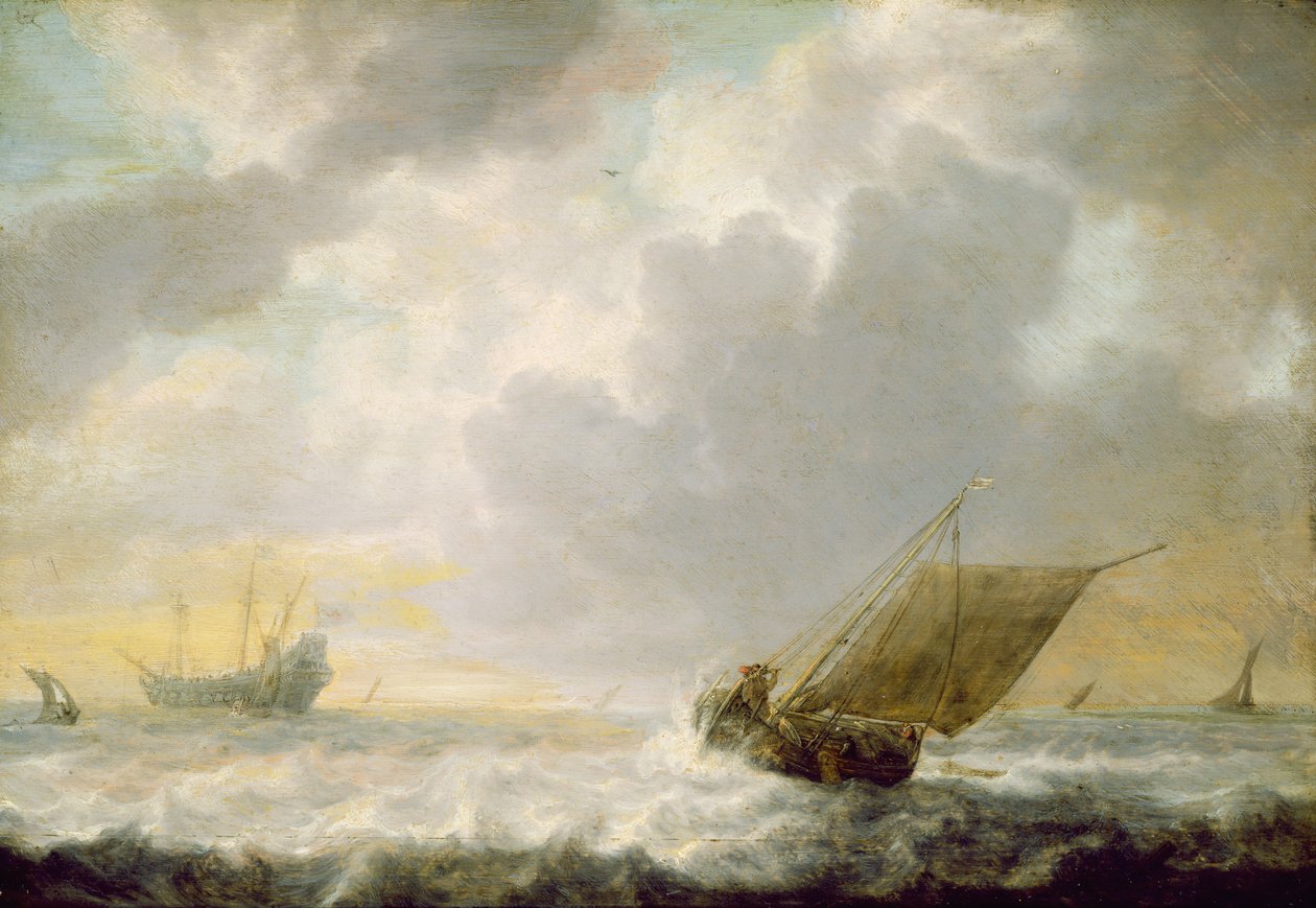 Seascape, c.1650 de Simon de Vlieger