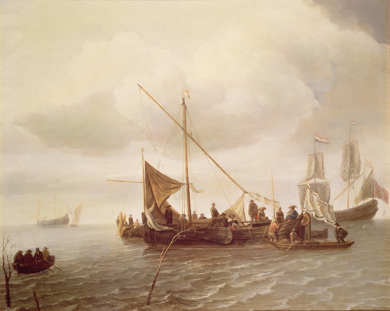 Cena de transporte, século XVII de Simon de Vlieger