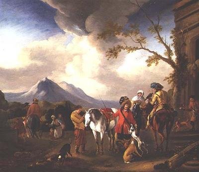 A partida para a caça de Simon Johannes van Douw