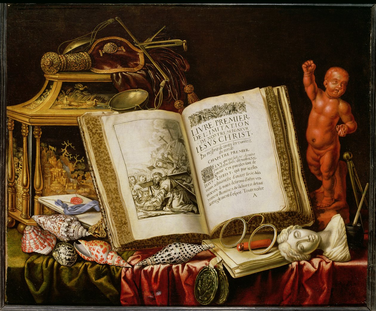 A Vanitas Still Life de Simon Renard de Saint Andre