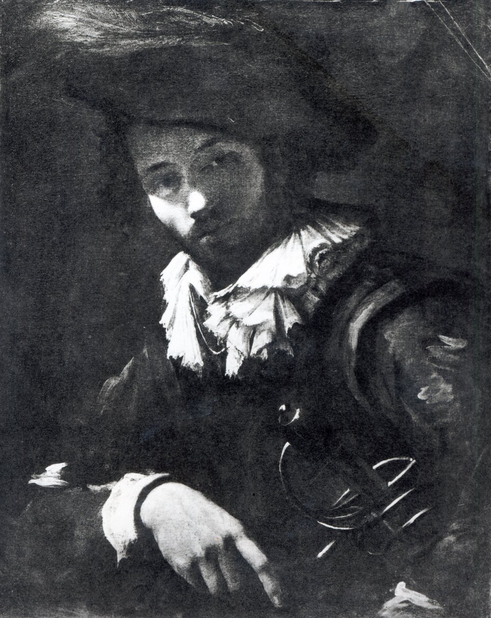 Retrato de um mercenário, 1621-25 de Simon Vouet