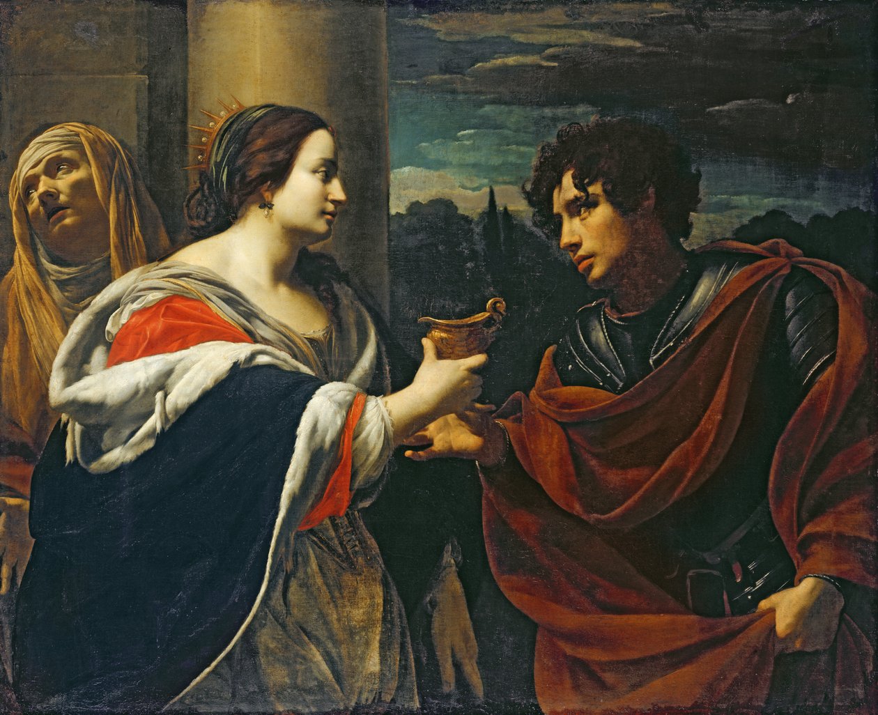 Sophonisbe recebe a taça de veneno de Simon Vouet