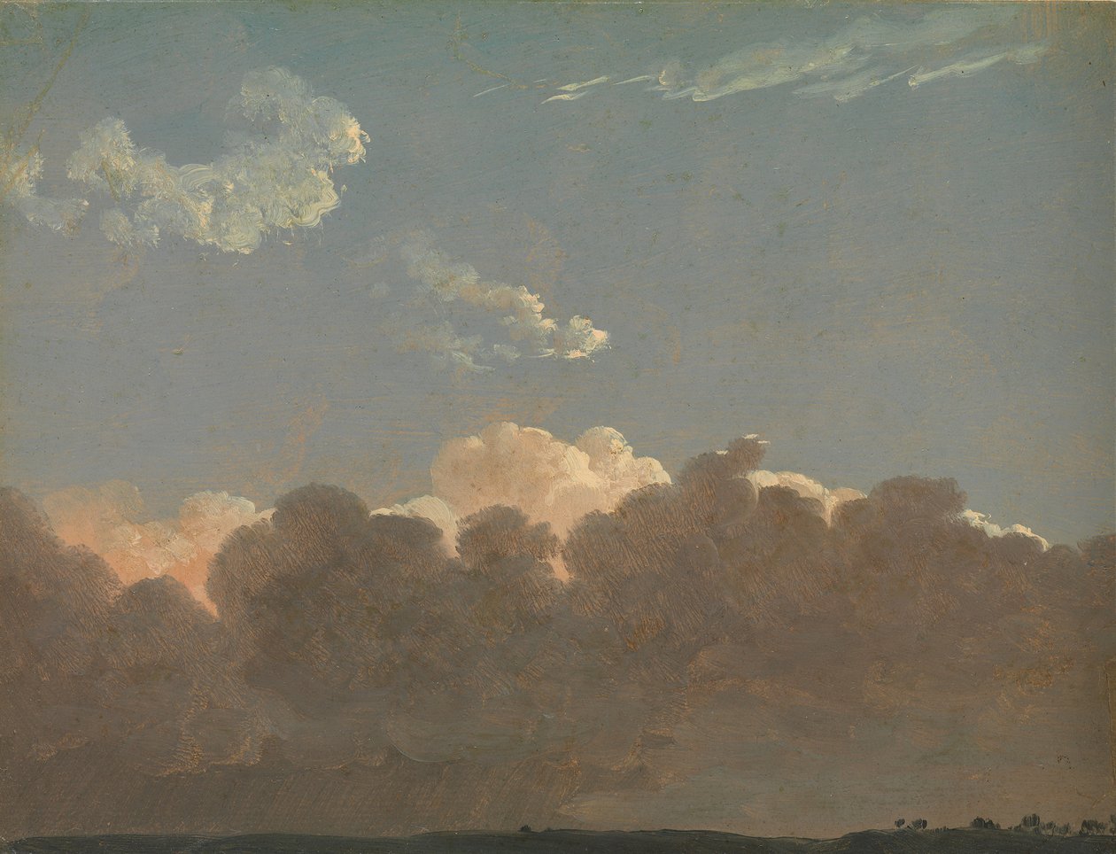 Estudo da Nuvem Tempestade Distante, ca. 1786-1806. de Simon Alexandre Clément Denis