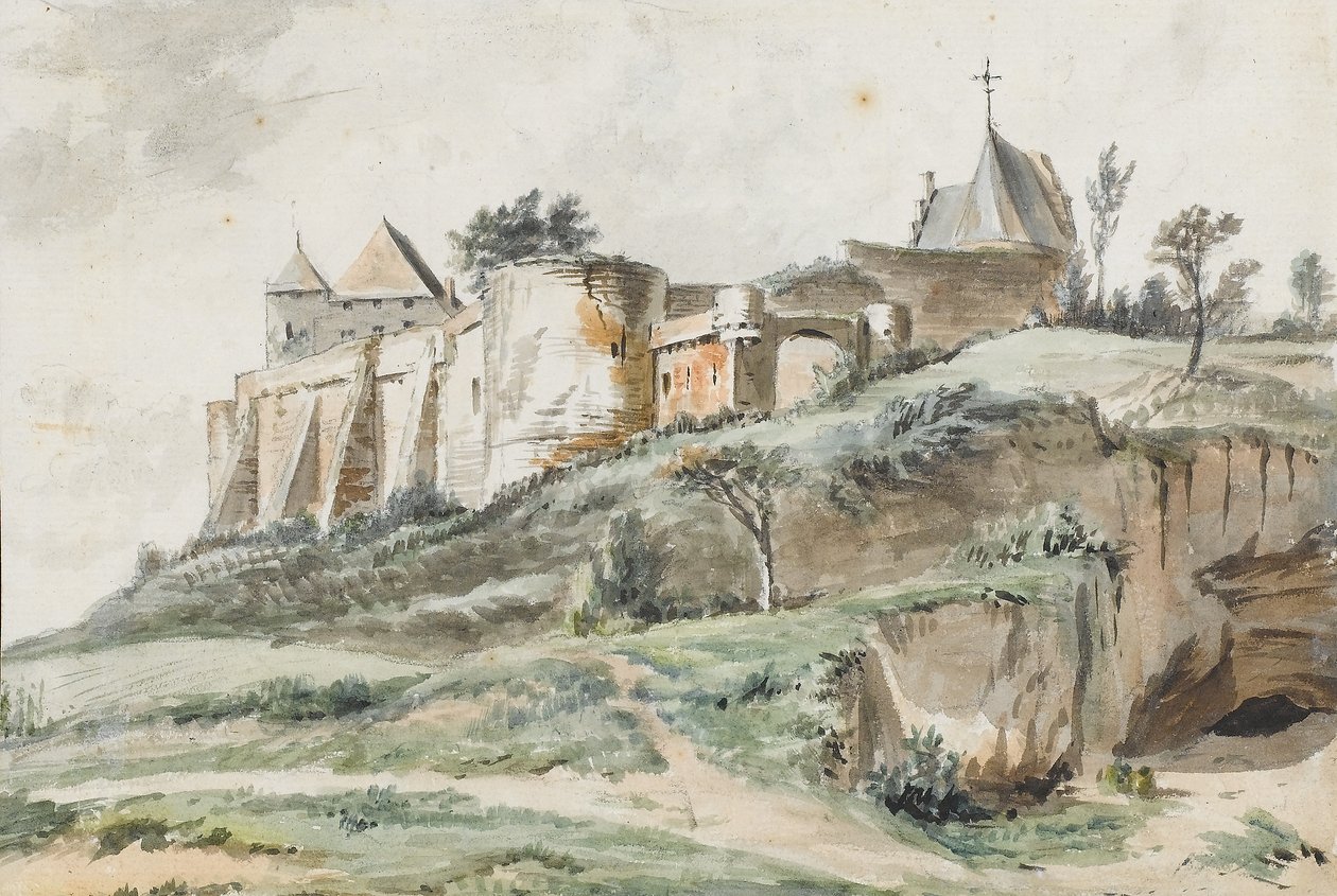 Vista do Castelo de Keizersberg, Lovaina, 1782 de Simon Alexandre Clément Denis