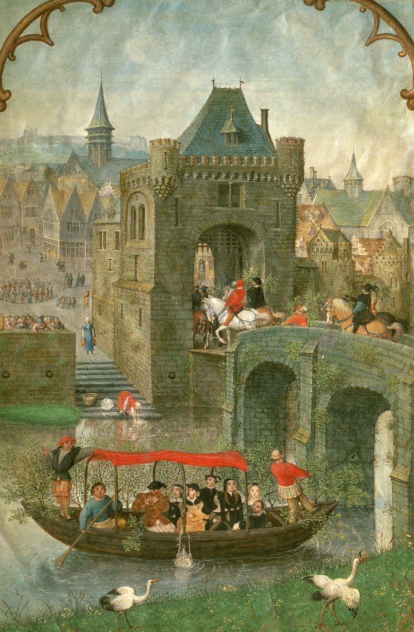 18855 adicionais: Passeios de barco no mês de maio, a partir de um livro de horas, c.1540 de Simon Bening
