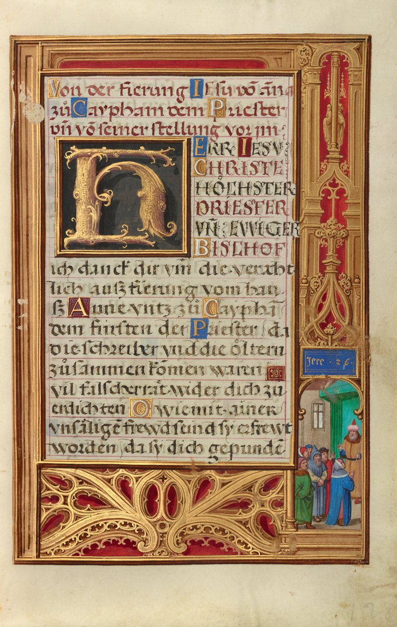 Rand mit Jeremia vor Johoiakim de Simon Bening