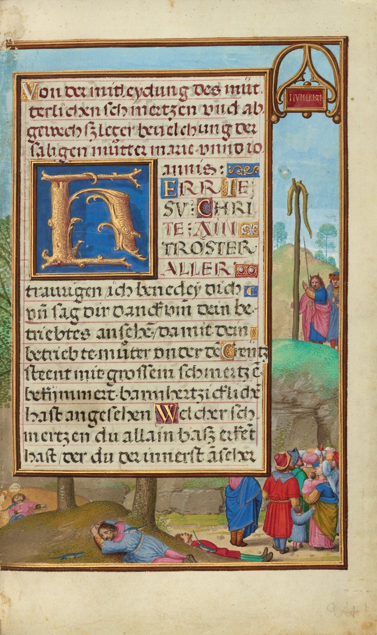 Fronteira com Moisés e a serpente de bronze de Simon Bening