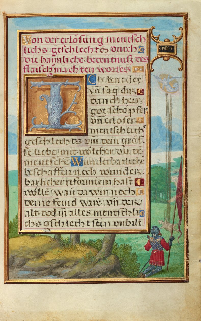Rand mit einer Szene aus dem Leben von Gideon de Simon Bening